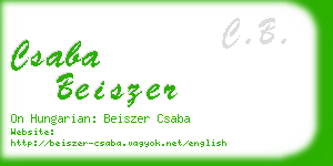 csaba beiszer business card